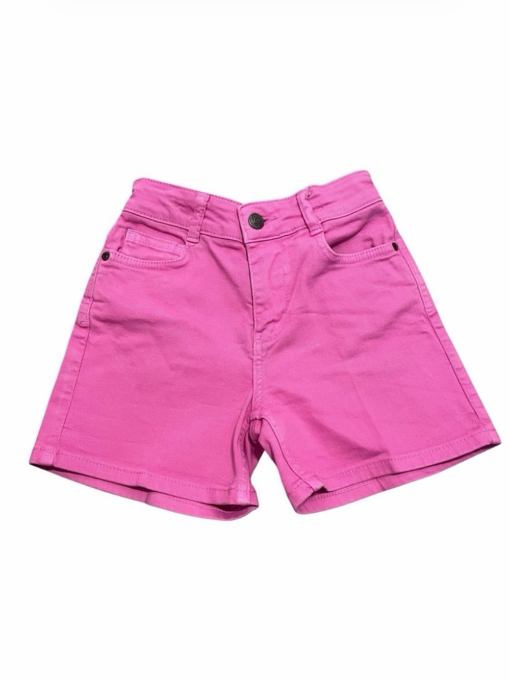 Mini Boden‎ Girls Pink Denim Bermuda Shorts | Size 7Y